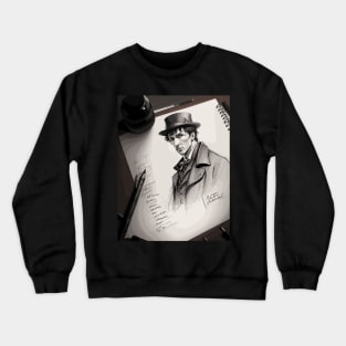 Pencil drawing. Male portrait. Crewneck Sweatshirt